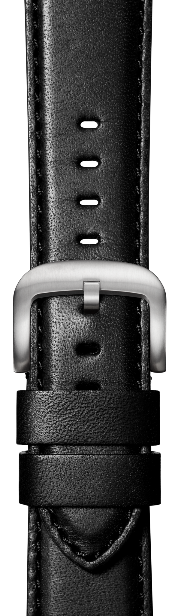 20mm Black Leather Apple Watch Strap - Black