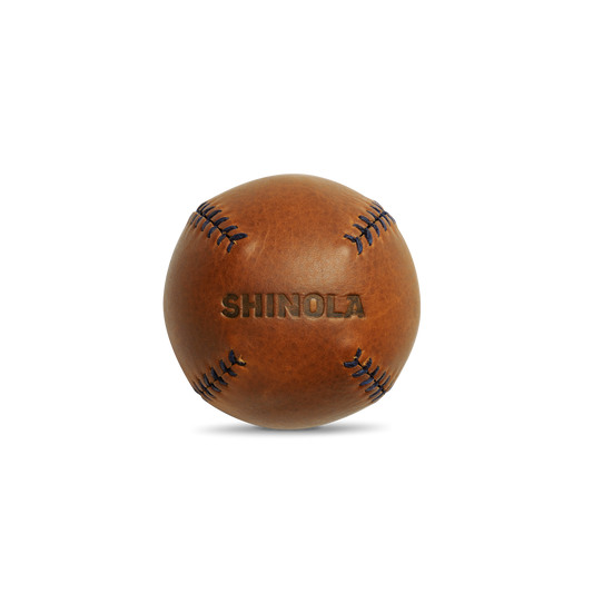 Leather Baseball - Bourbon / Navy