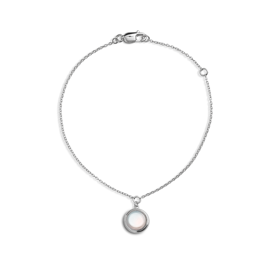 Heirloom Mother Of Pearl Charm Bracelet - Sterling Silver