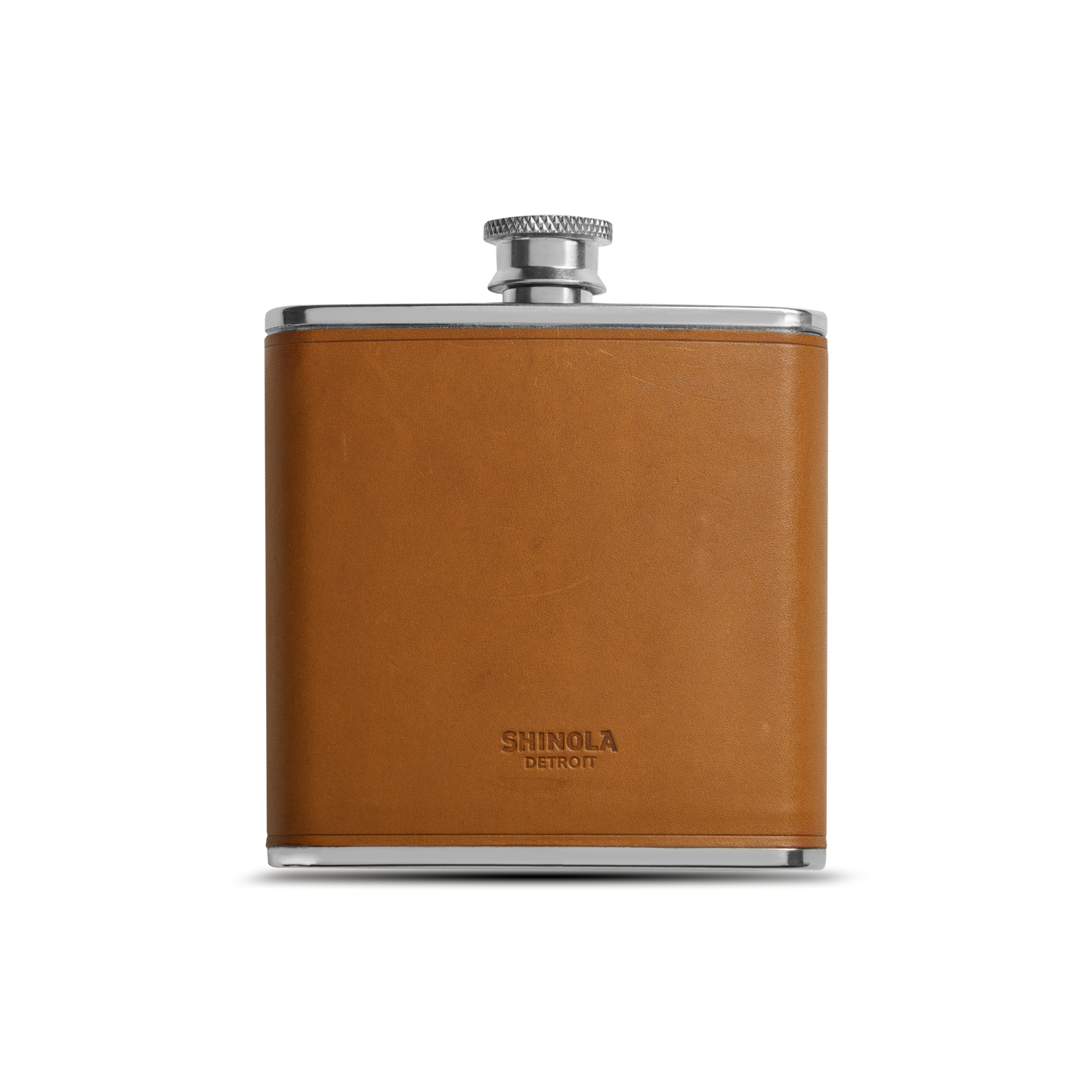 Leather Wrapped Flask - Tan