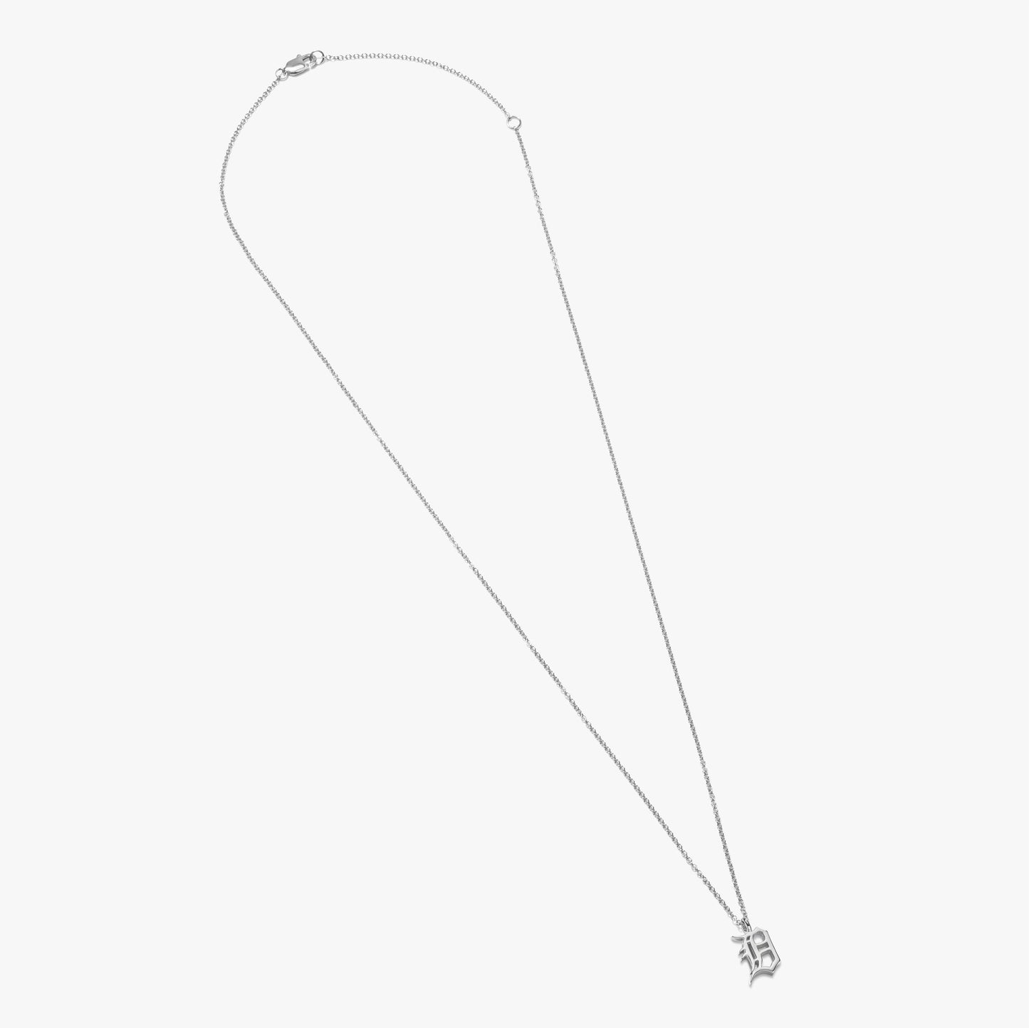 Detroit "D" Charm Necklace - Sterling Silver