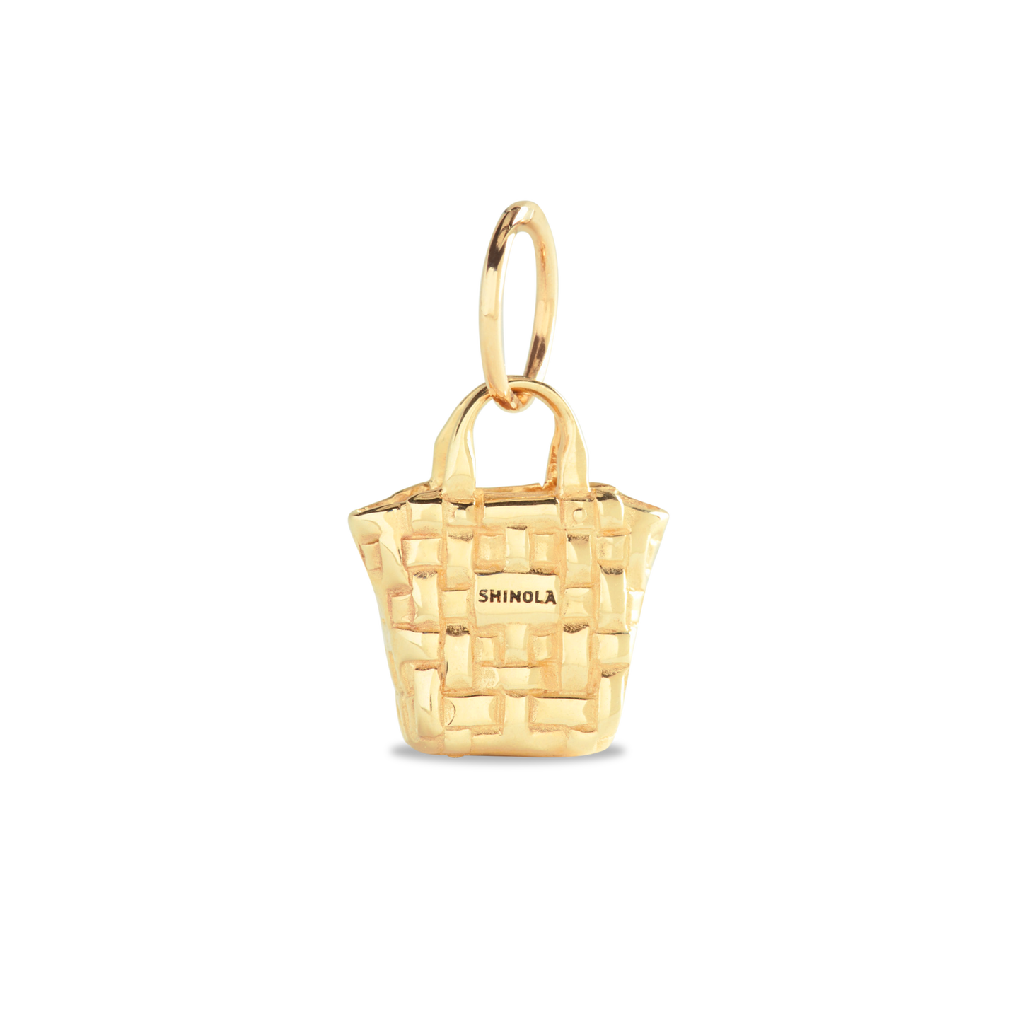 Bixby Basket Bag Charm - Yellow Gold