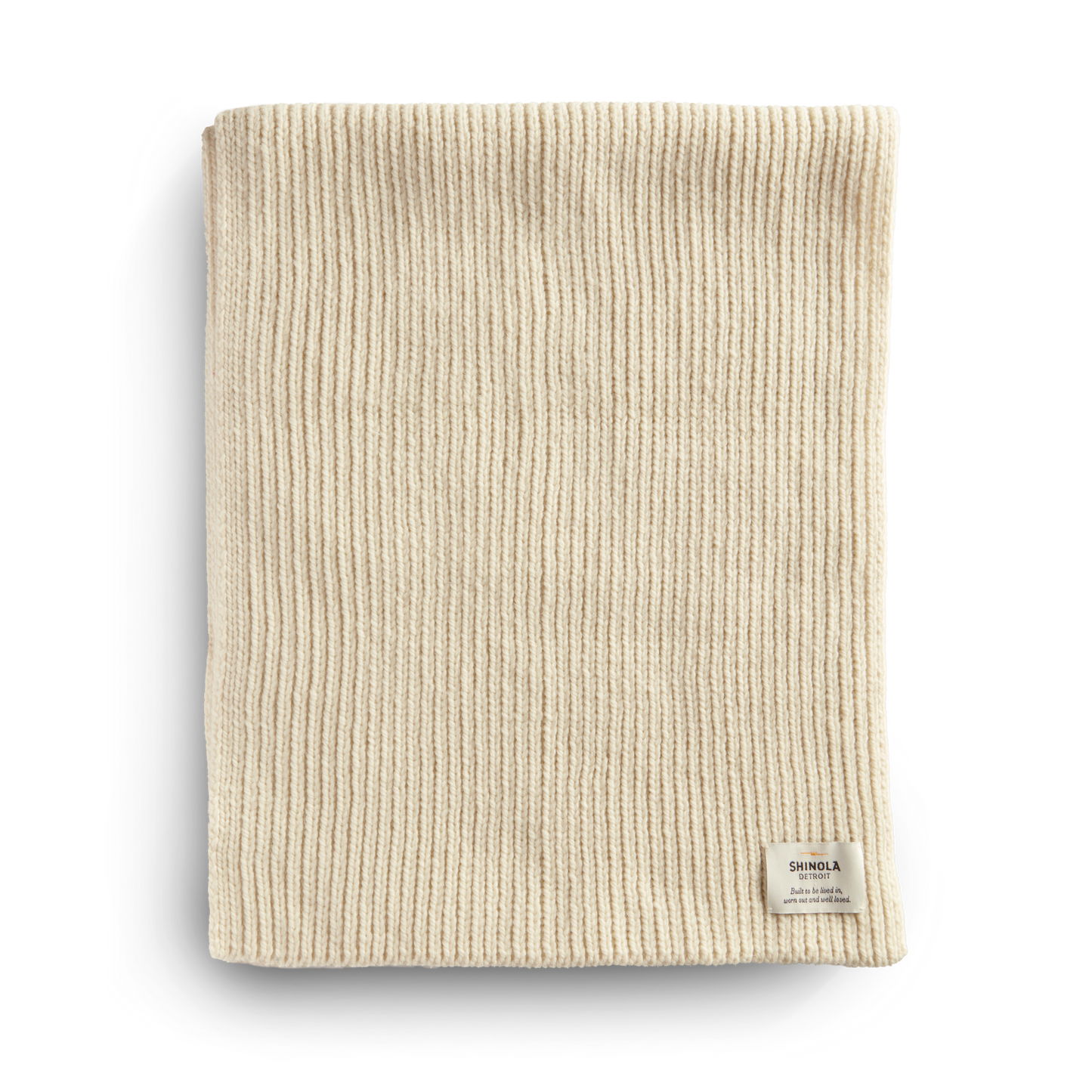 Wool Knit Scarf - Natural