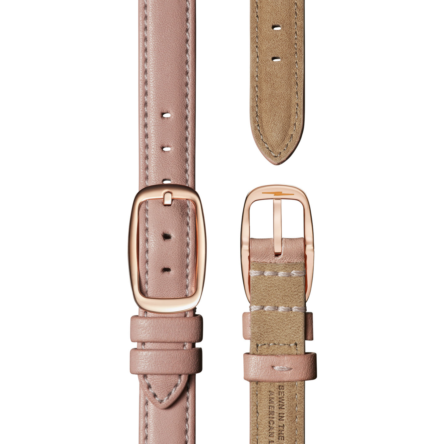 14mm Blush Leather Watch Strap - Blush