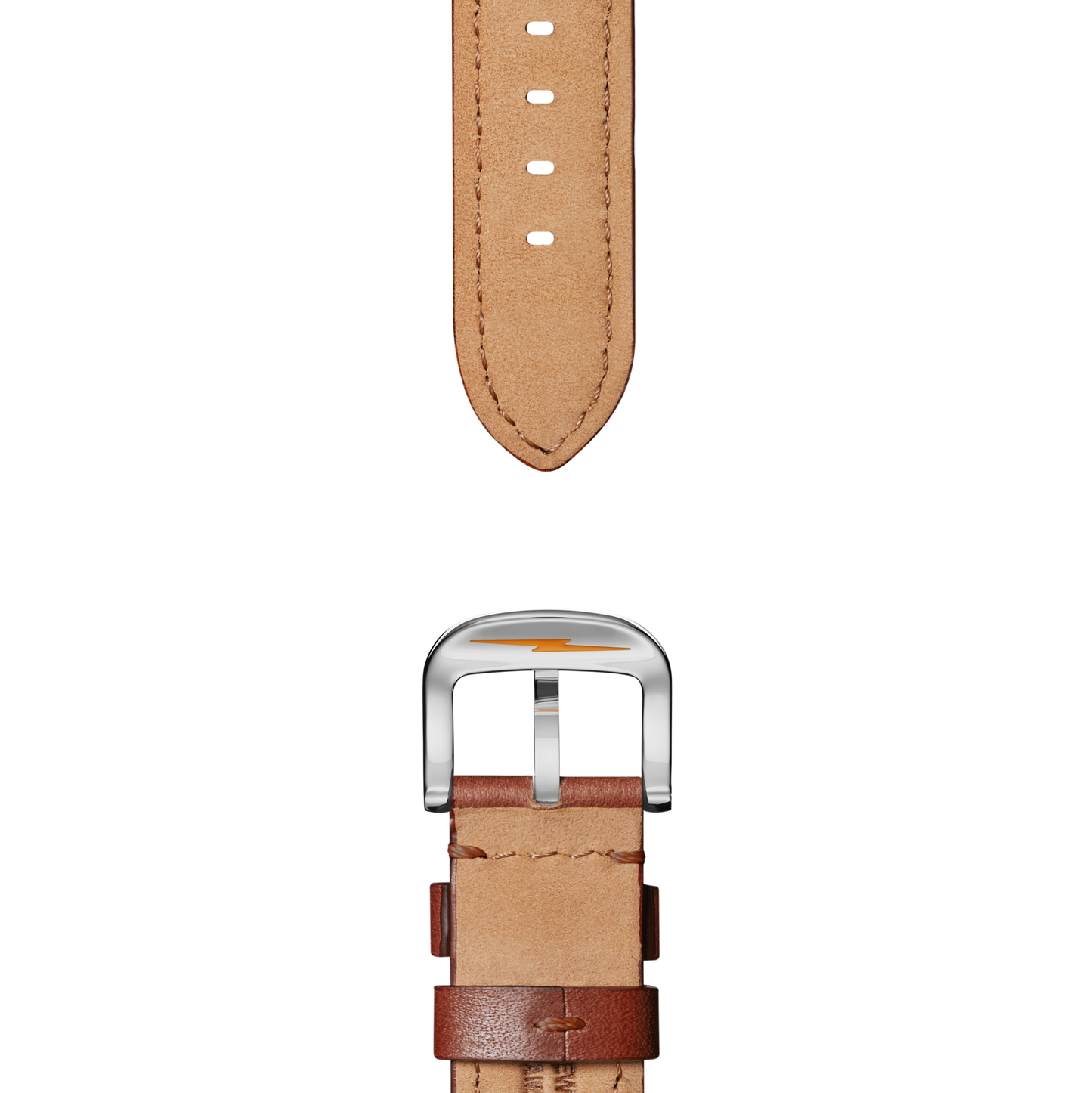 22mm Dark Cognac Leather Watch Strap - Dark Cognac
