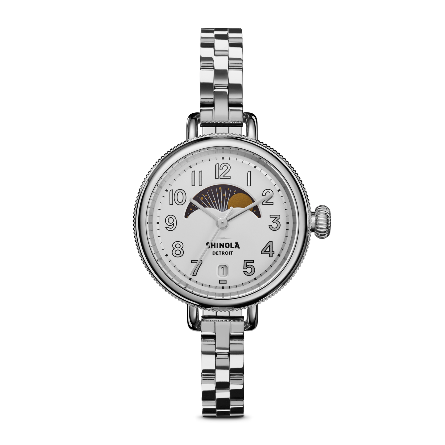Birdy Moon Phase Watch - Light Silver