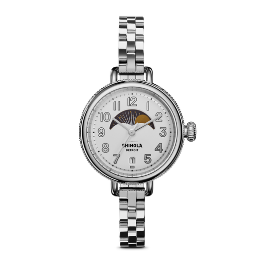 Birdy Moon Phase Watch - Light Silver