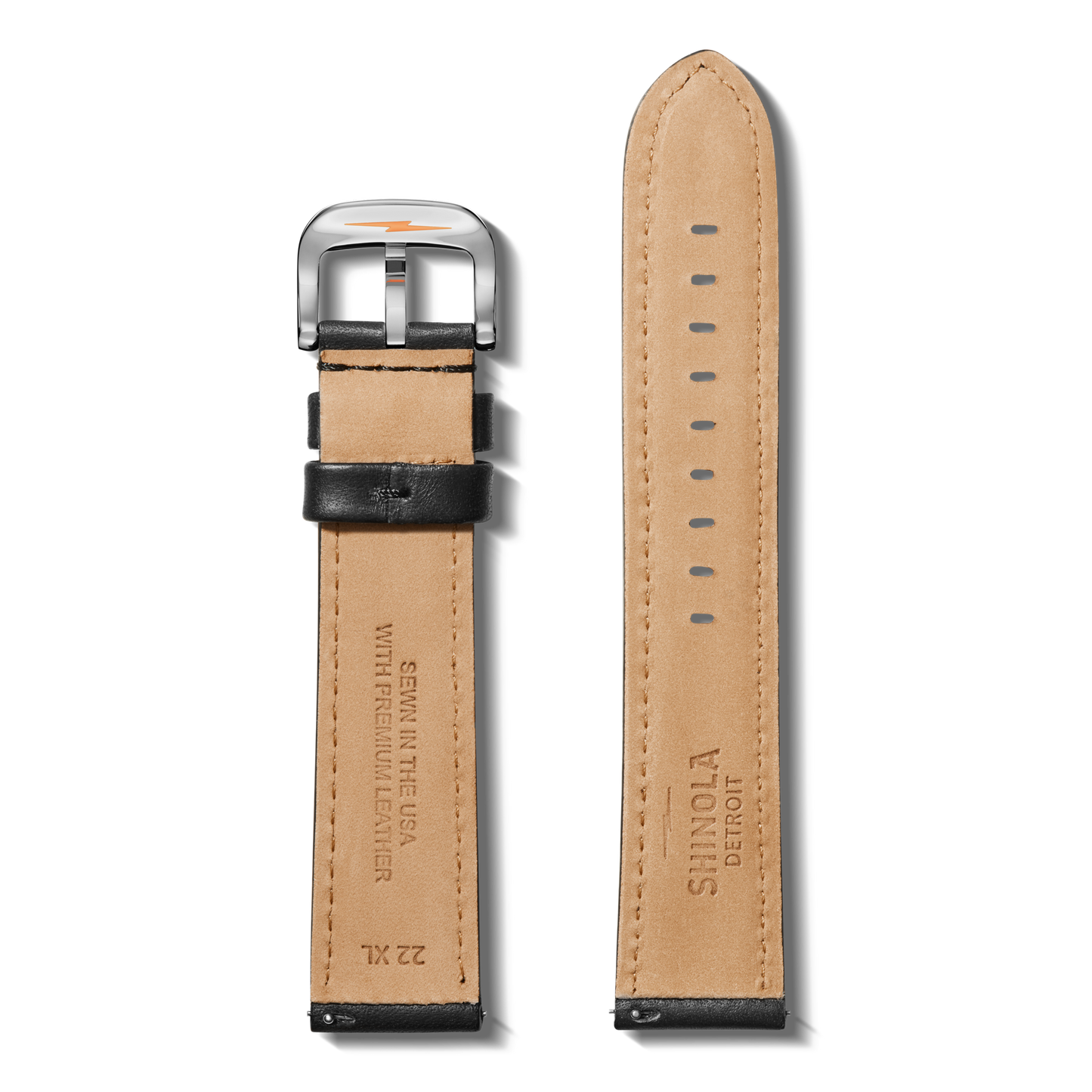 QR Strap: 22/20 XL Aniline, RR Classic, PoSS - Black