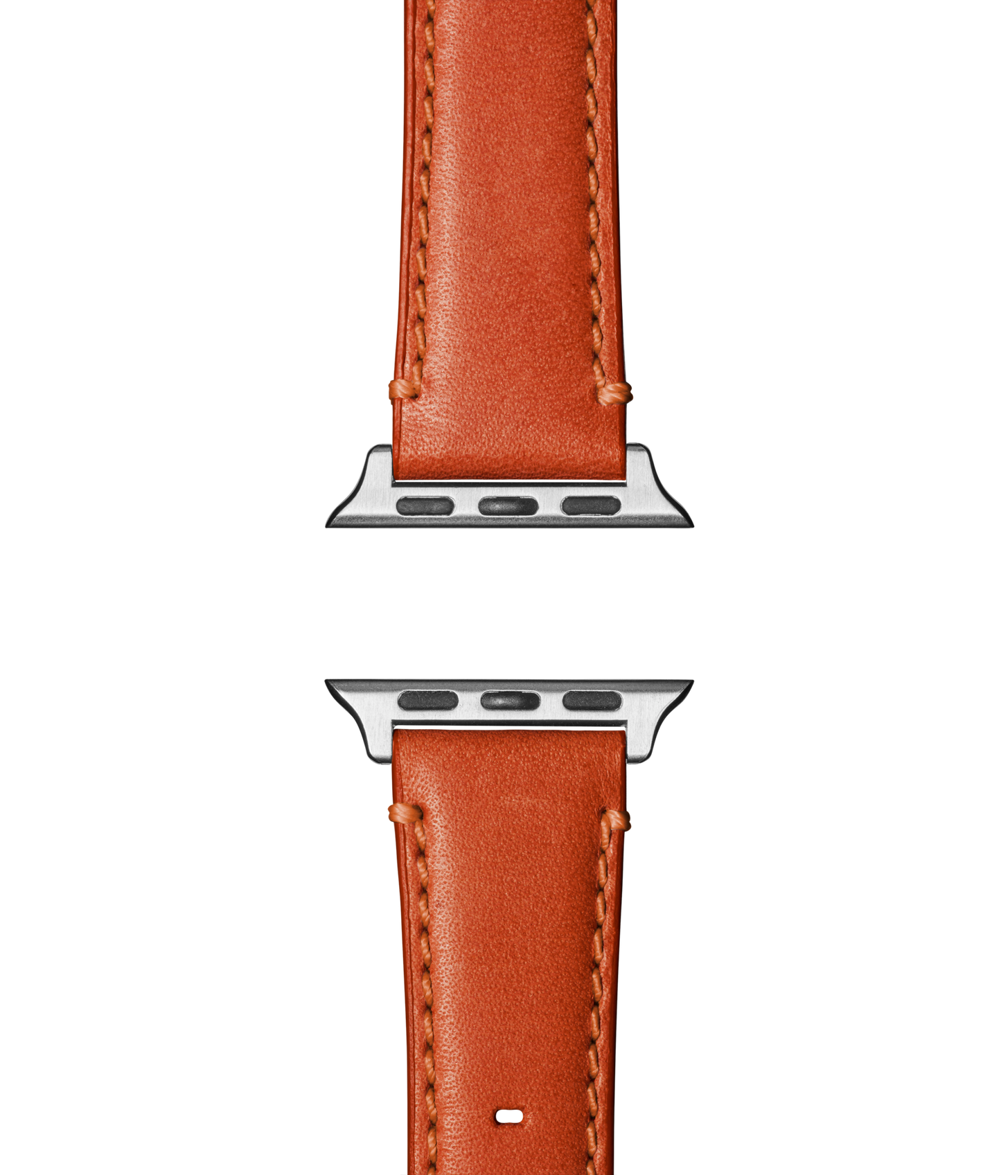 20mm Orange Leather Apple Watch Strap - Orange