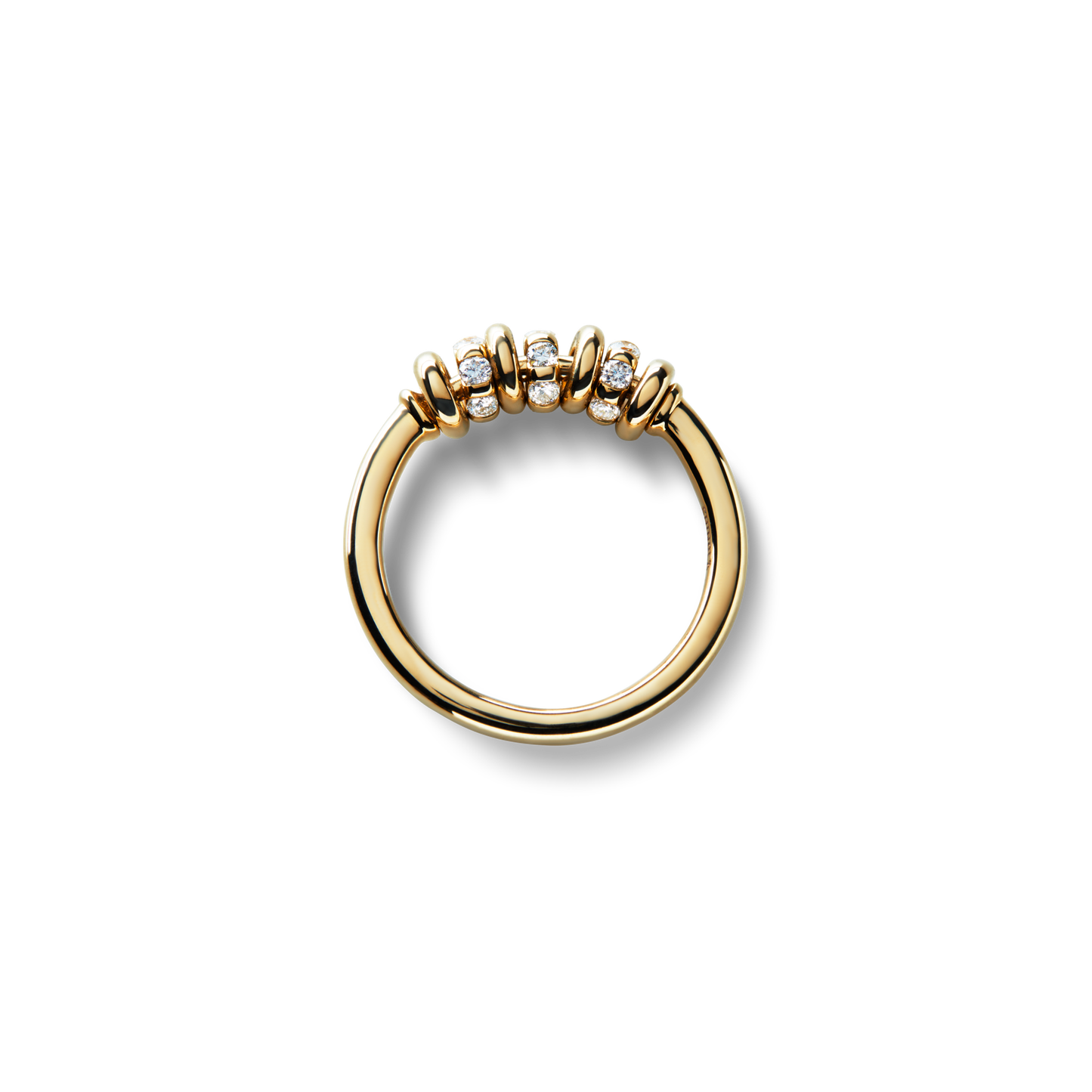 Rondelle Charm Ring - Yellow Gold
