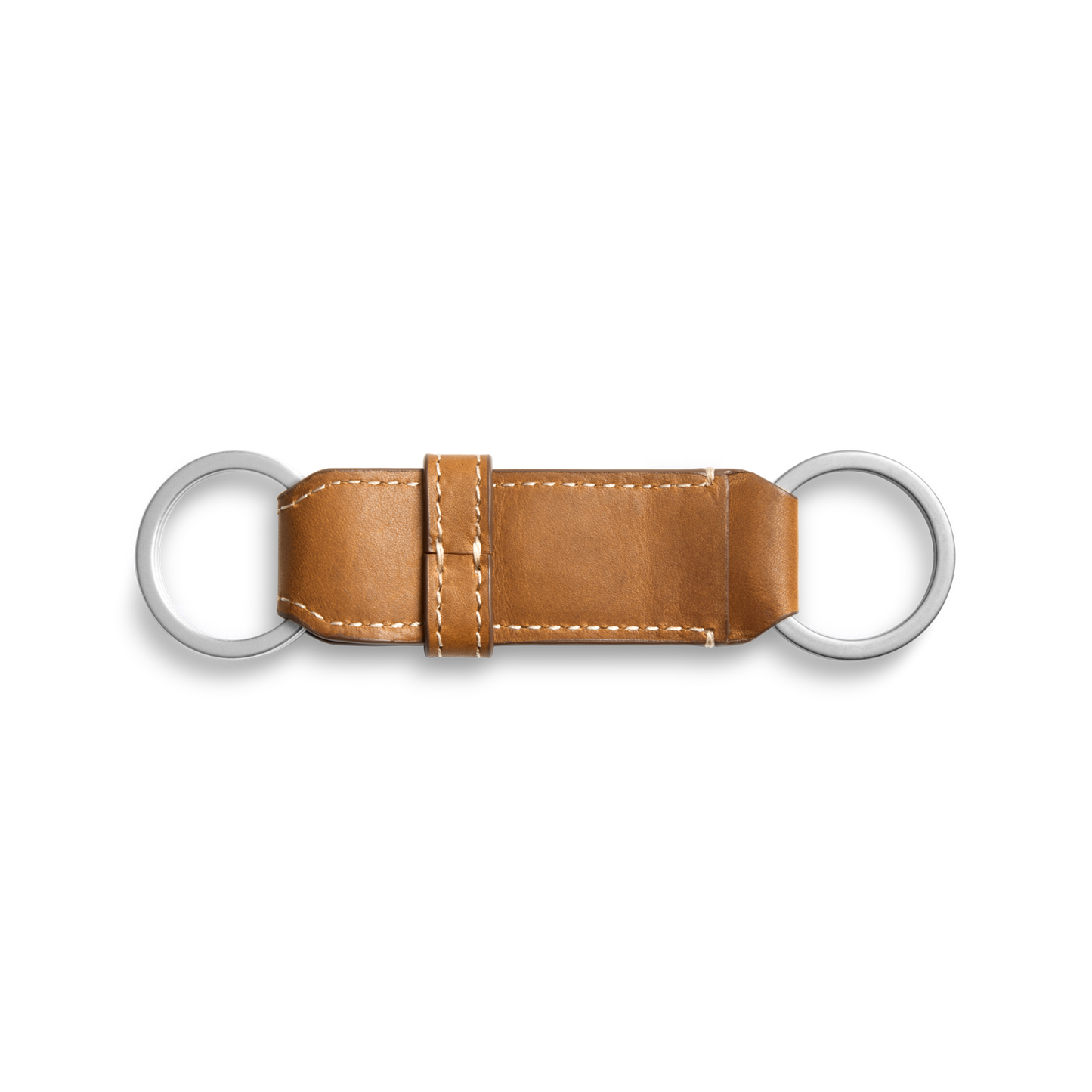 Leather Valet Key Fob - Tan