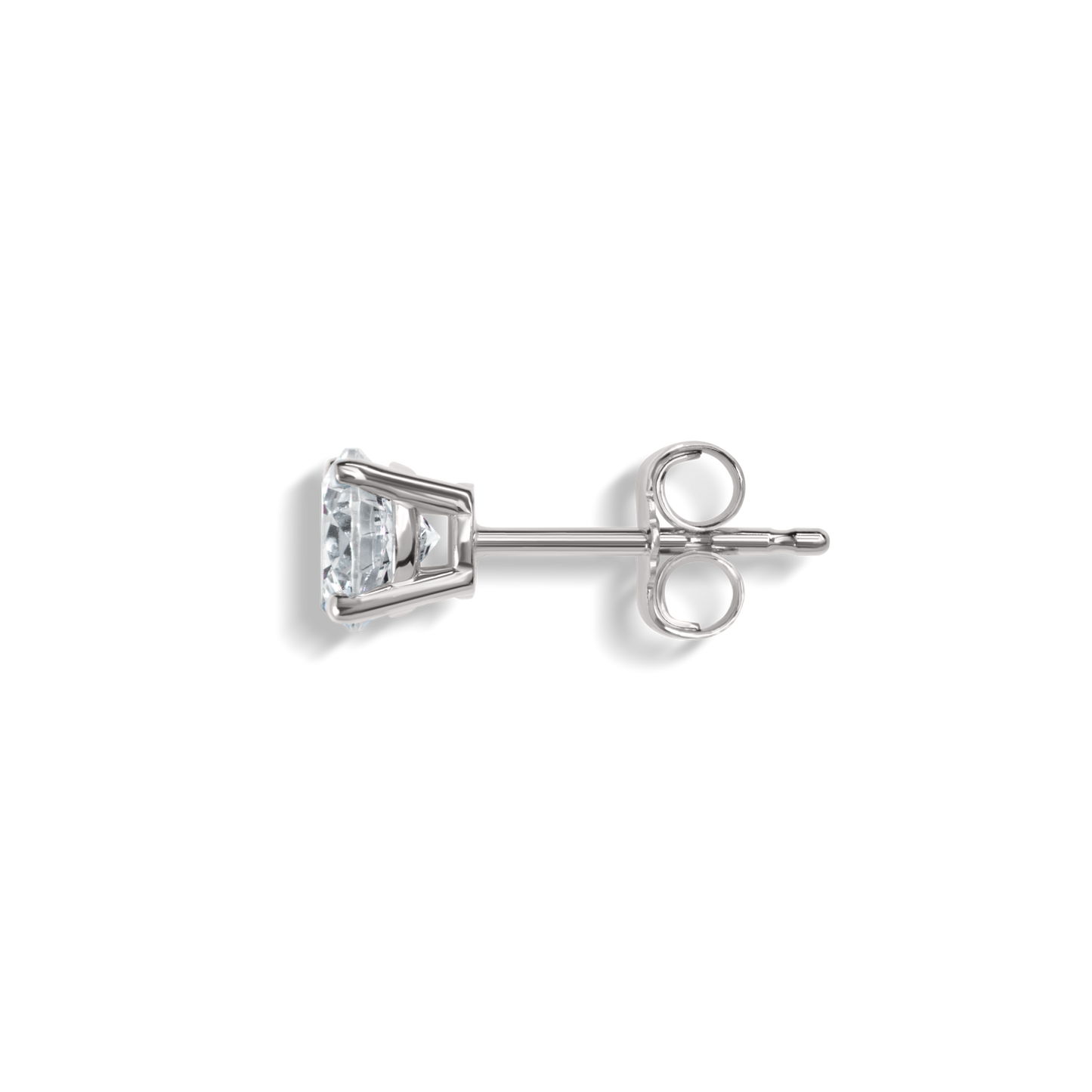 1 Carat Round Diamond Studs - White Gold
