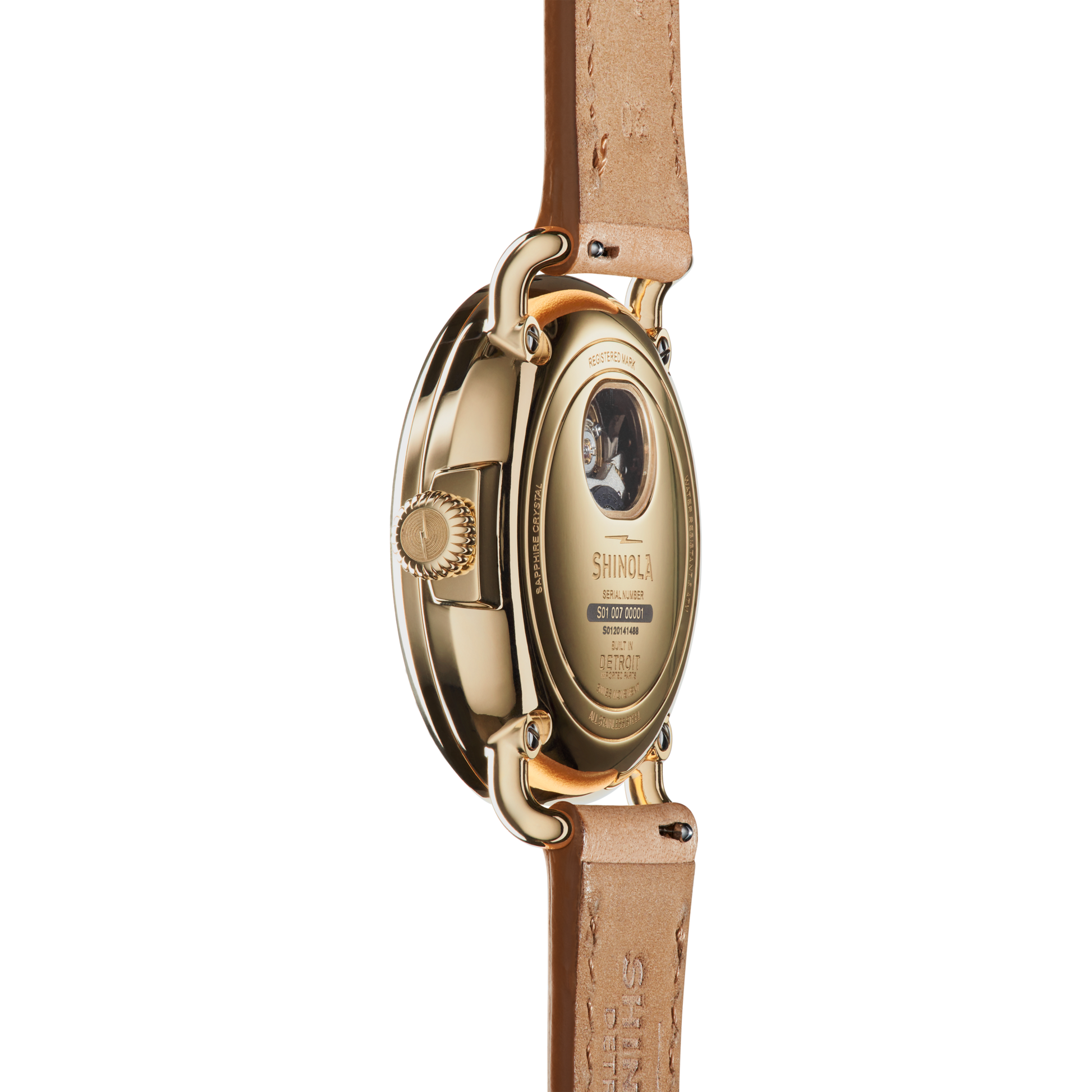 Runwell Automatic Watch - Natural Leather Strap