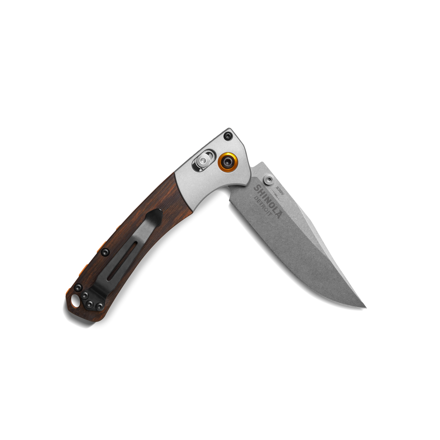 Shinola + Benchmade Mini Crooked River Pocket Knife - Steel