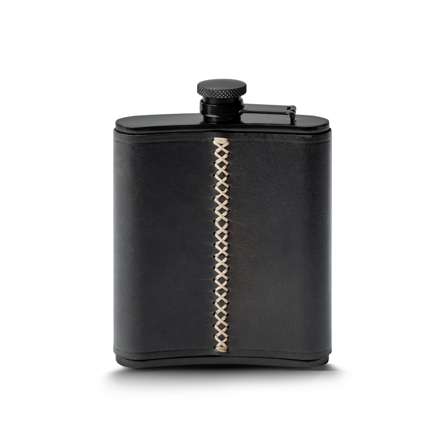 Leather Wrapped Flask - Black