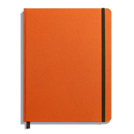 Large Hard Ruled Journal - Bold Orange