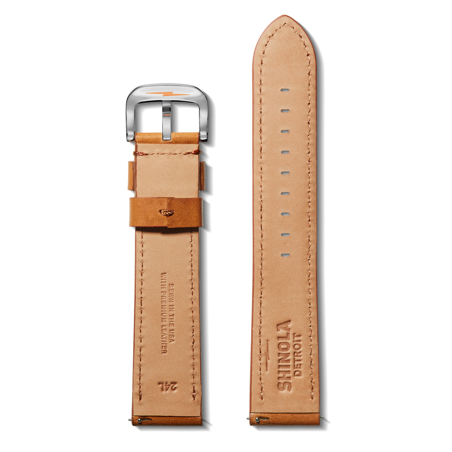 24mm Bourbon Leather Watch Strap - Bourbon