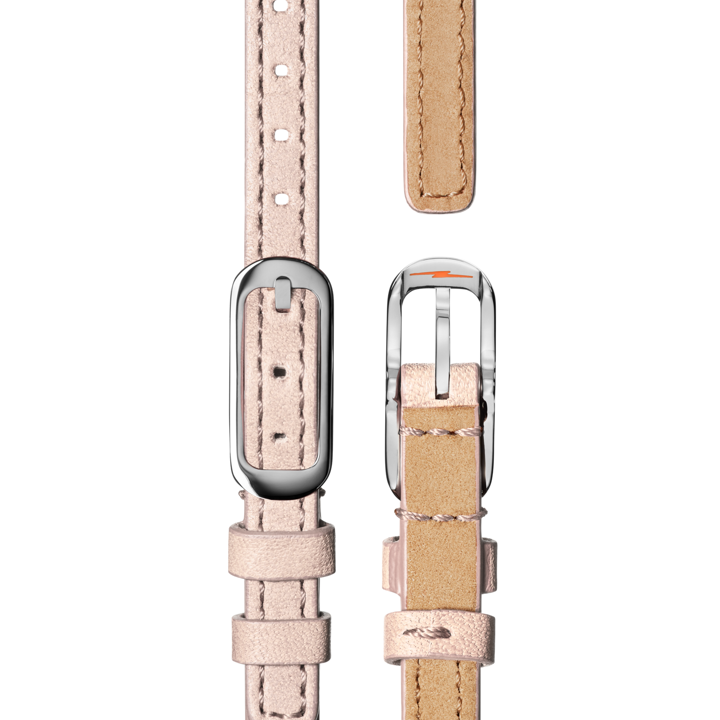 Strap: 8/8 Nappa, Skinny Double Wrap Oval, PoSS - Soft Blush