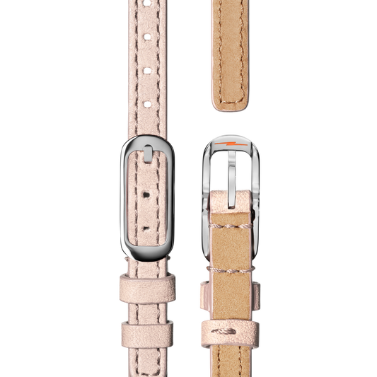 Strap: 8/8 Nappa, Skinny Double Wrap Oval, PoSS - Soft Blush