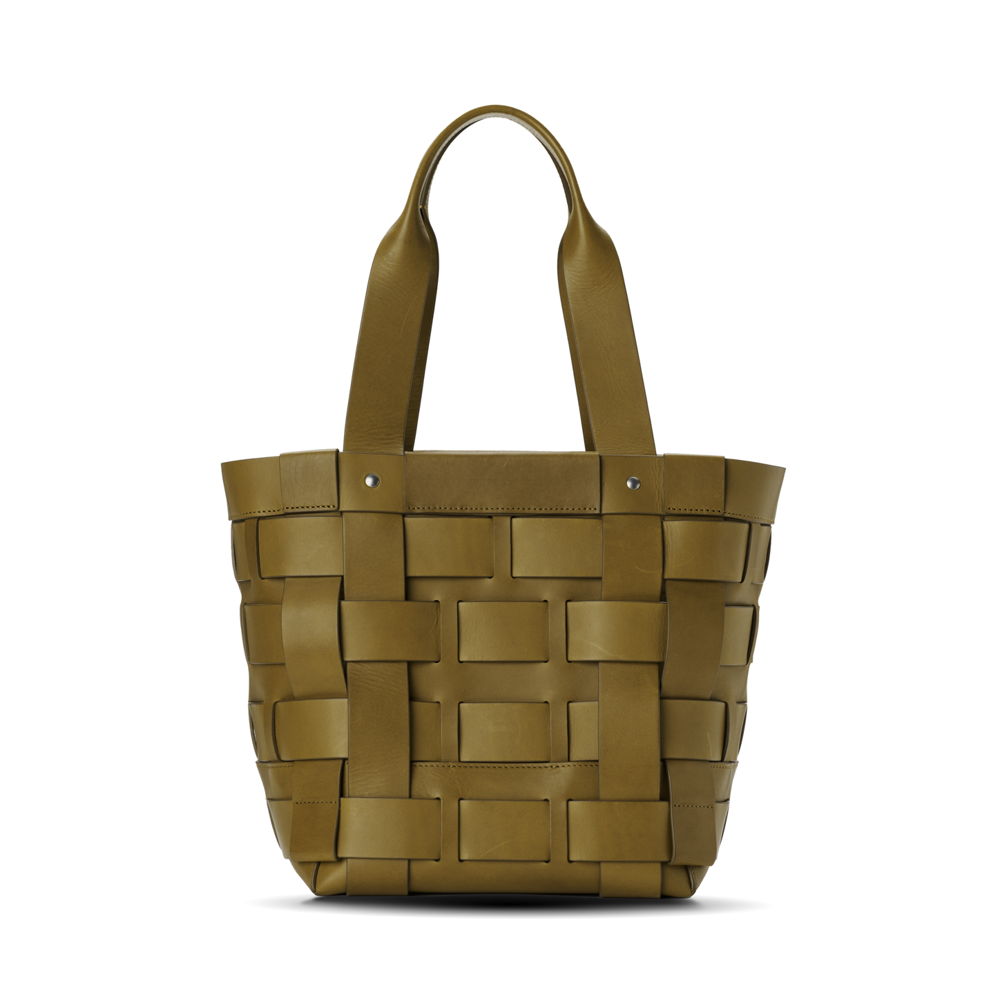 Medium Bixby Basket Bag - Olive
