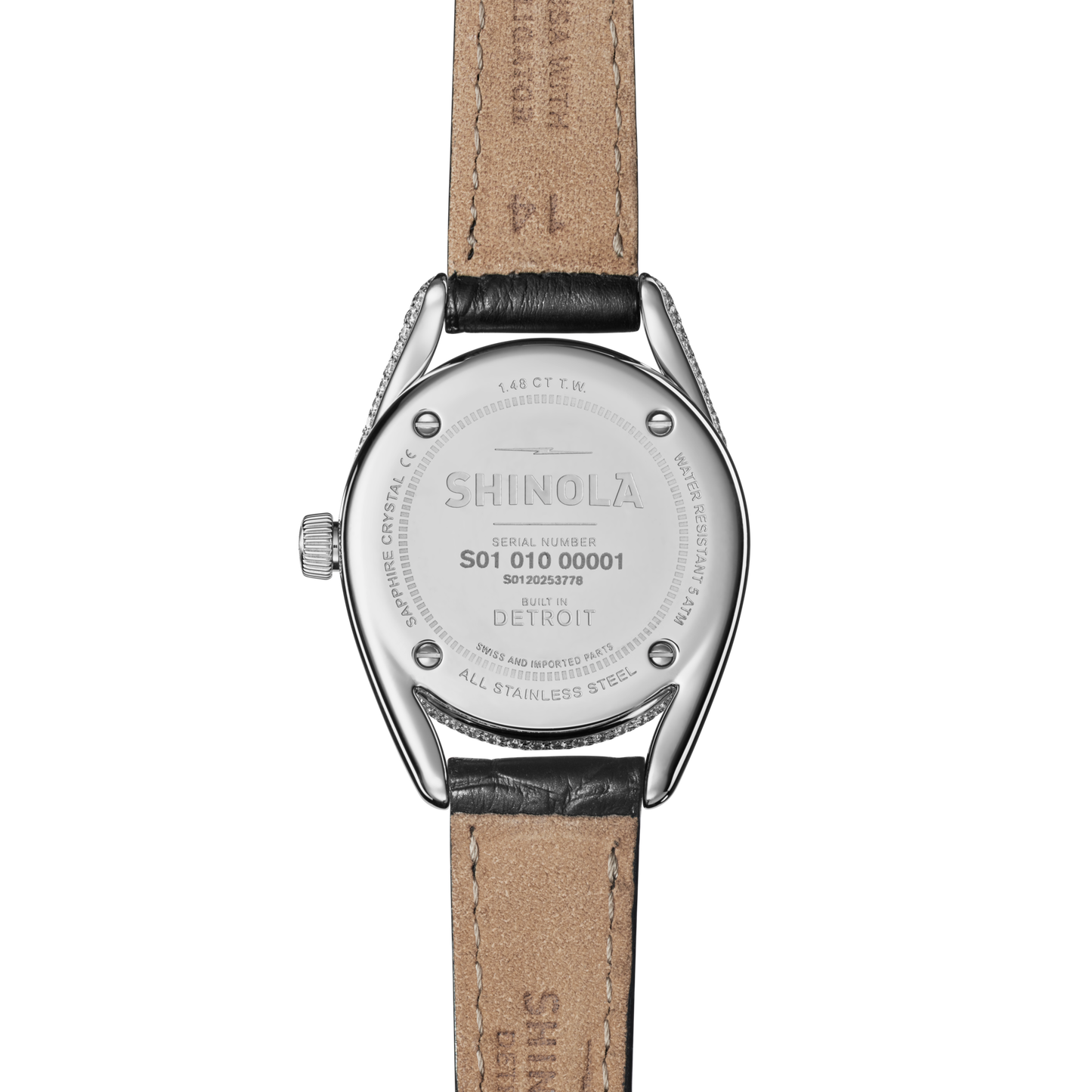 Diamond Derby Watch - White Mother of Pearl