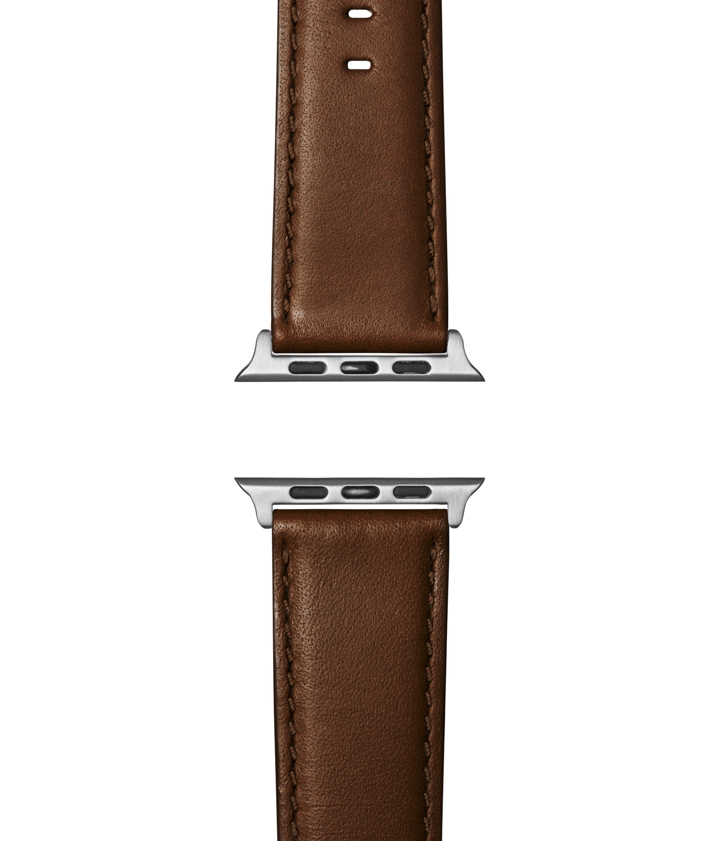 20mm Black Leather Apple Watch Strap - Black