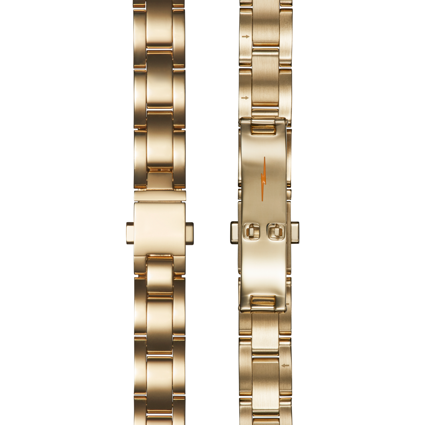 Bracelet: 14/10, Universal 3Link, Butterfly A, PoPG - Polished PVD Gold