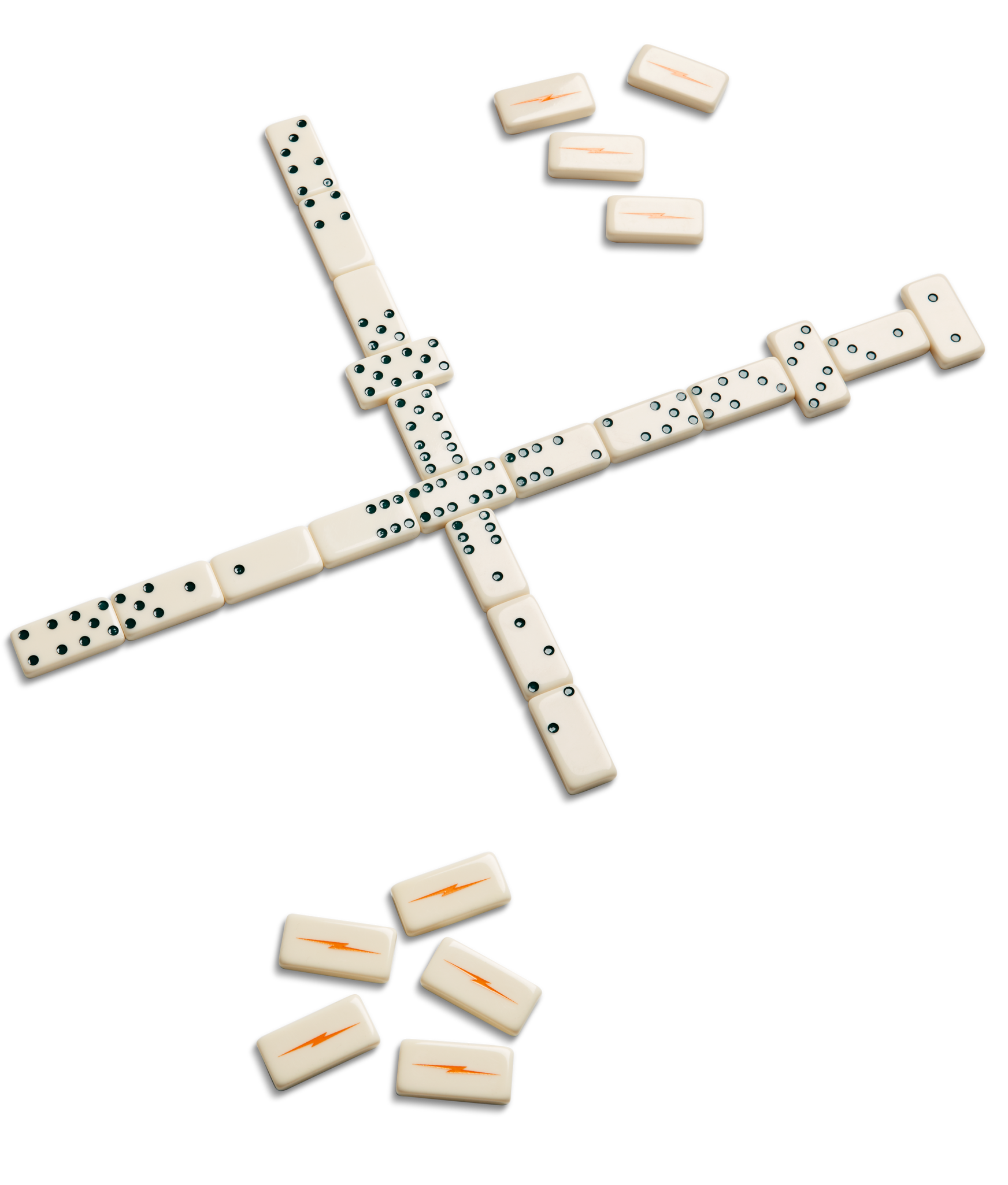 Dominoes Set - Cream / Blue