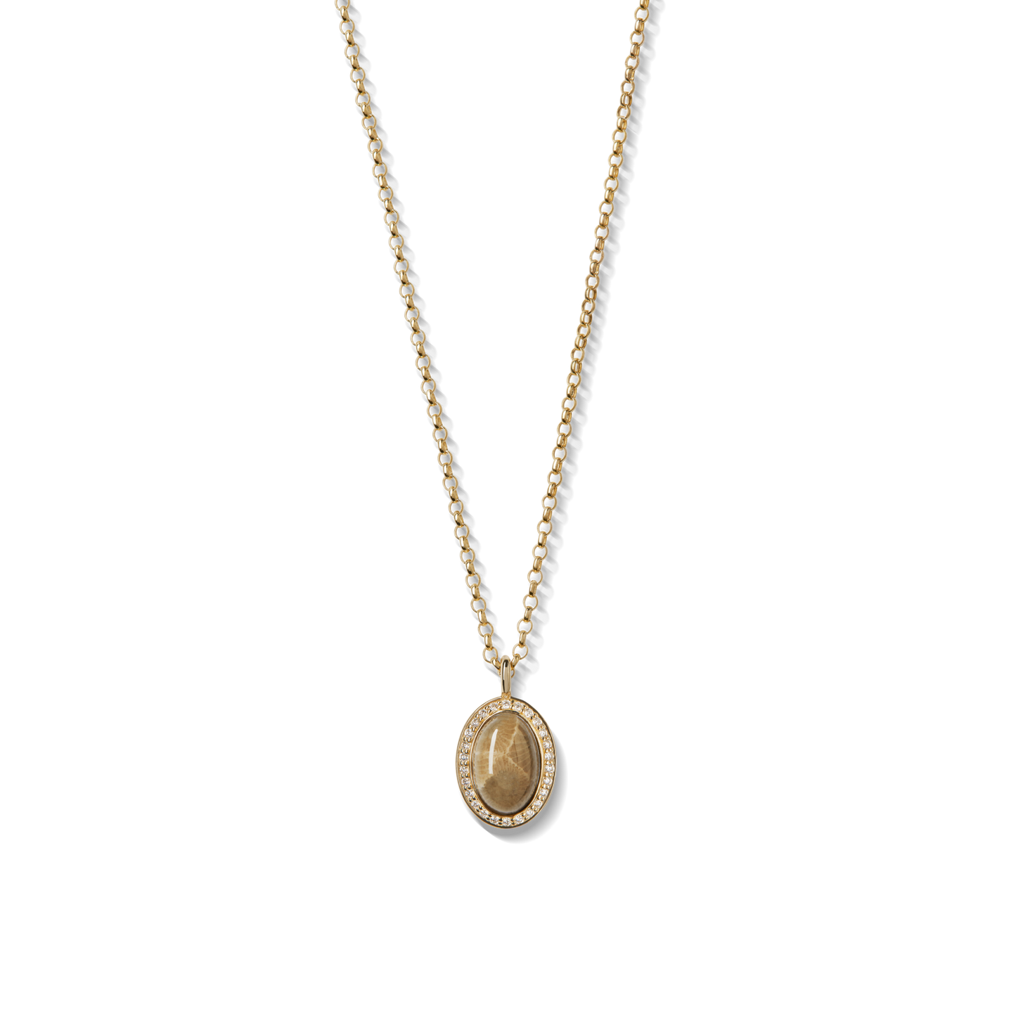 Diamond Petoskey Petite Necklace - Yellow Gold