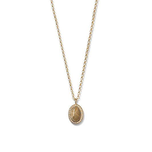 Diamond Petoskey Petite Necklace - Yellow Gold