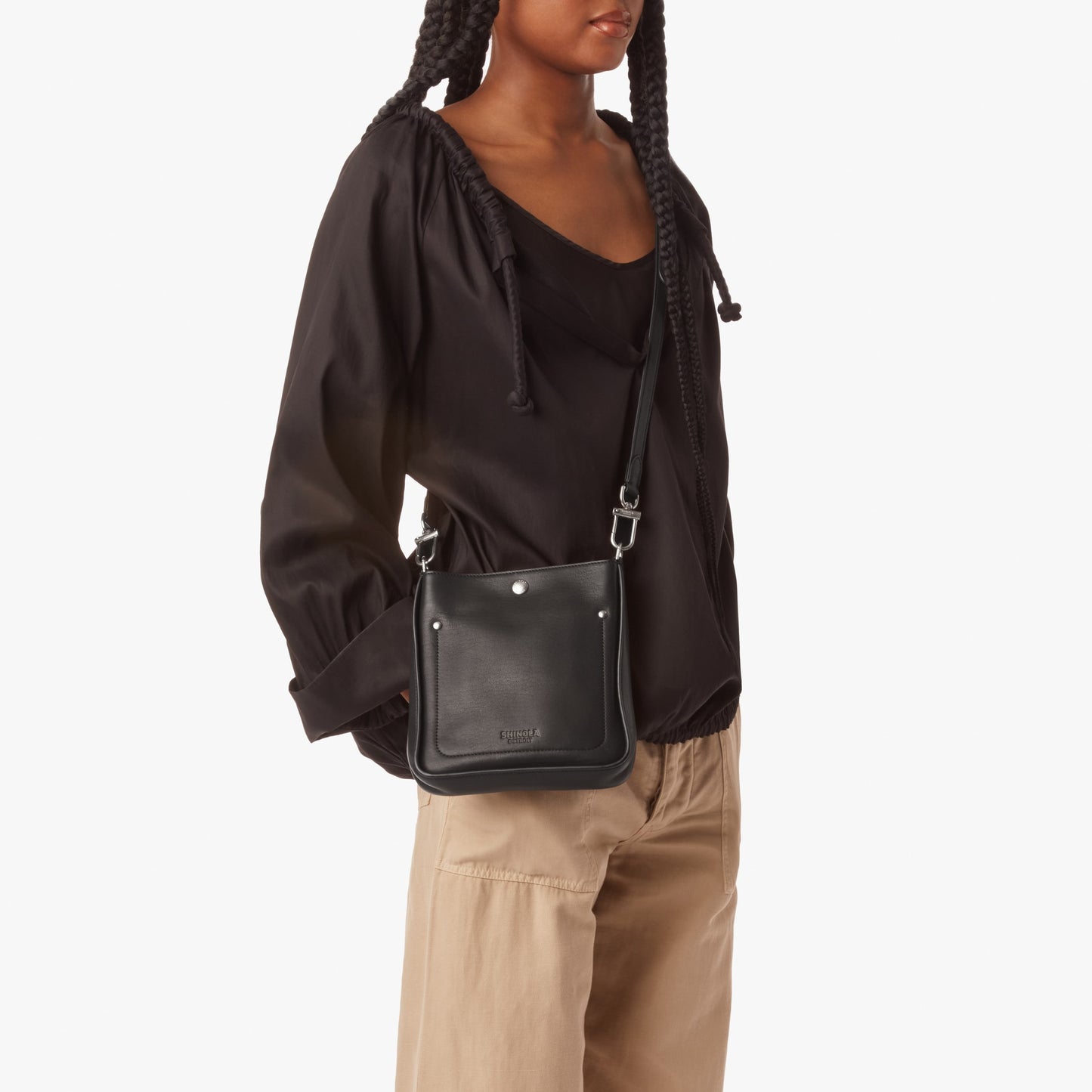 Mini Pocket Crossbody Bag - Black