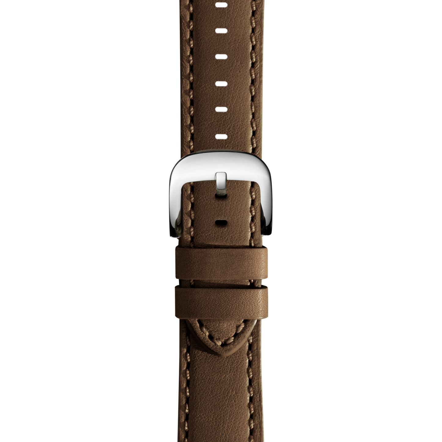 20mm Dark Nut Brown Leather Watch Strap - Dark Nut Brown