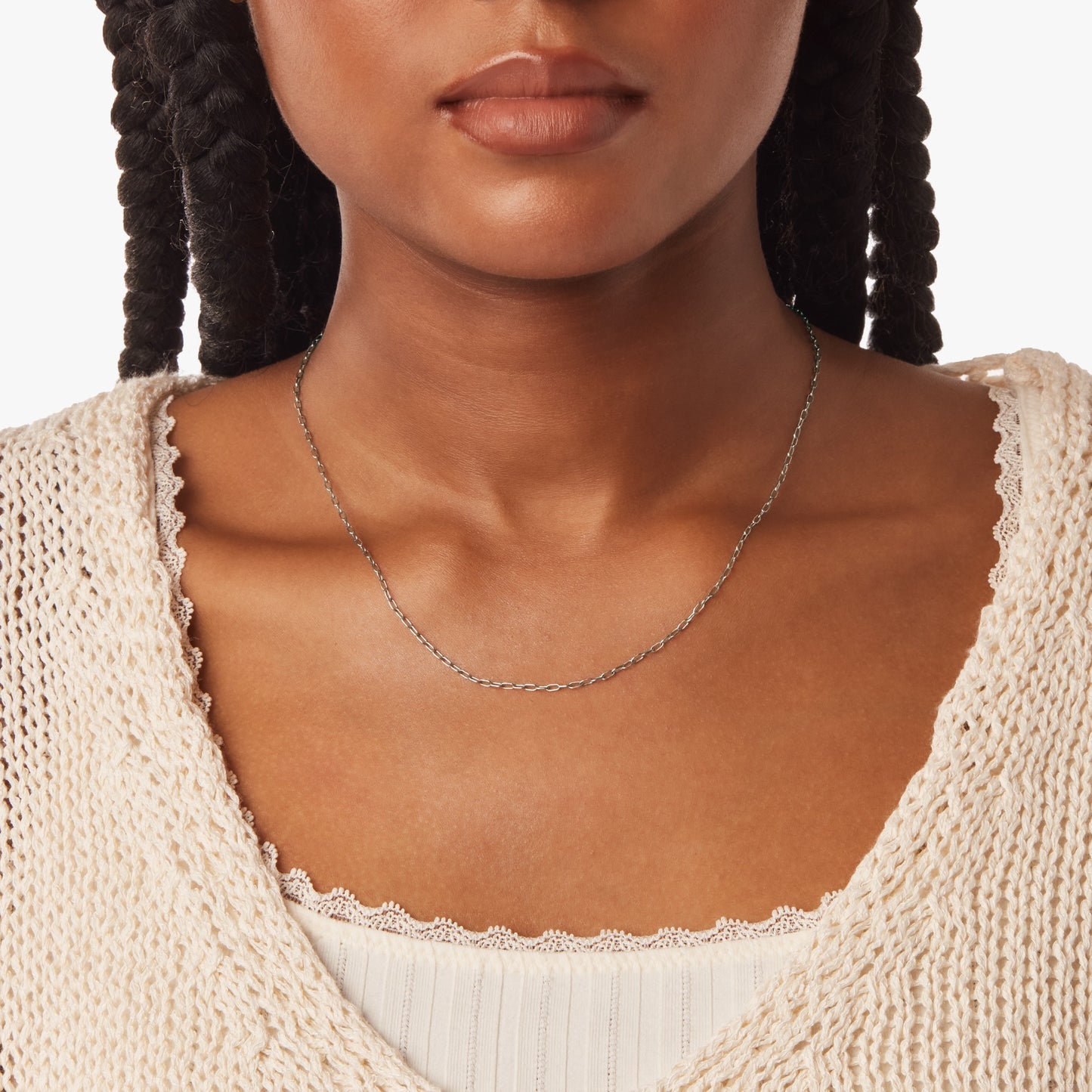 Large Oval Link Necklace - Sterling Silver