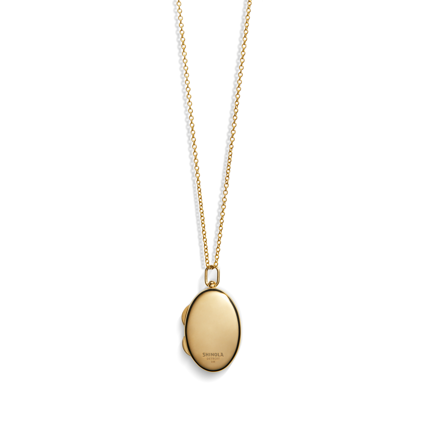 Oval Locket Necklace - Yellow Gold
