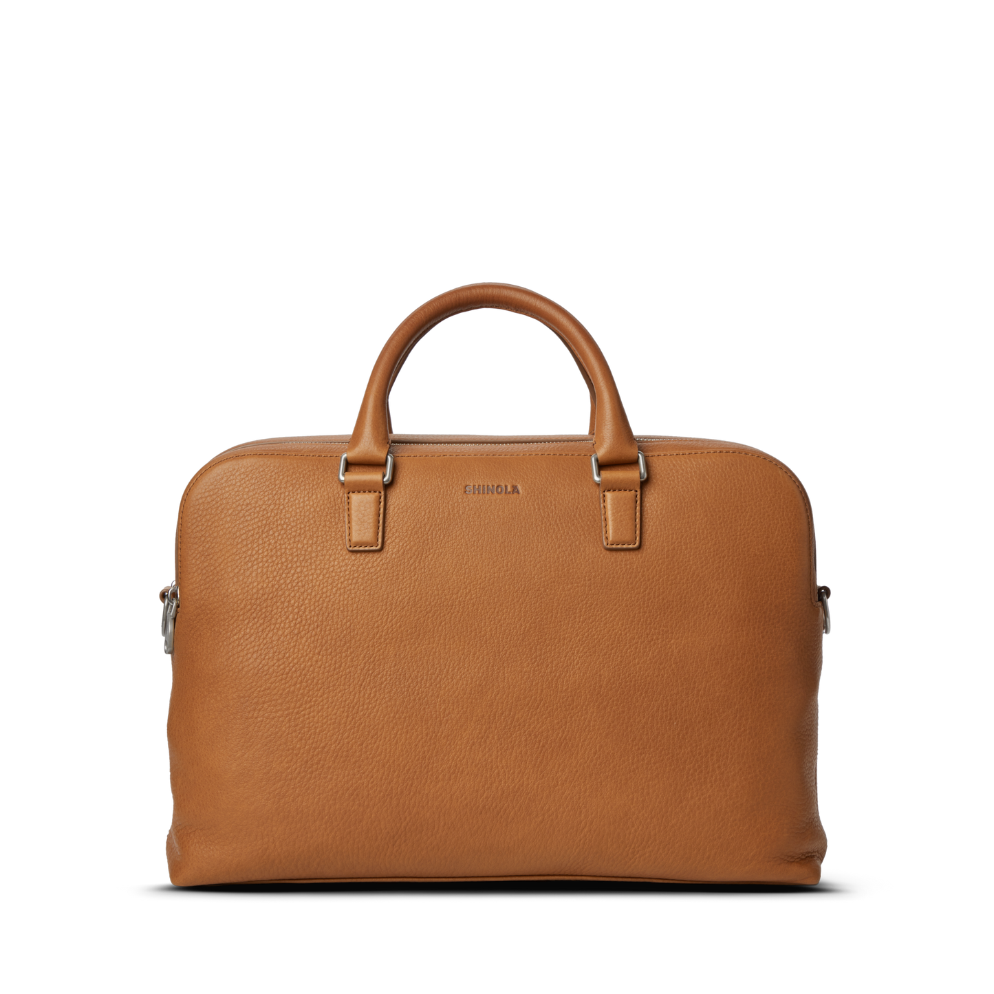 Double Zip Briefcase - Tan