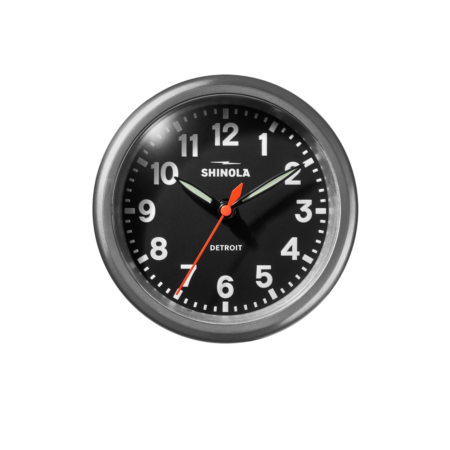 6" Runwell Clock - Tumbled Zinc/Black