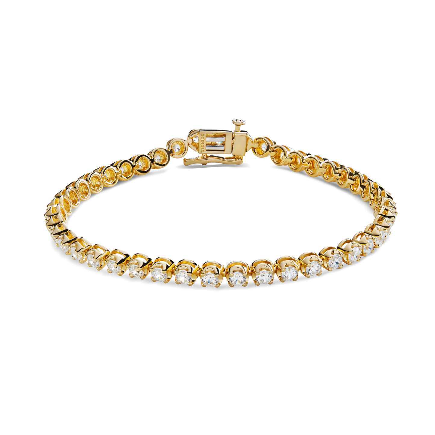 4 Carat 7" Diamond Tennis Bracelet - Yellow Gold