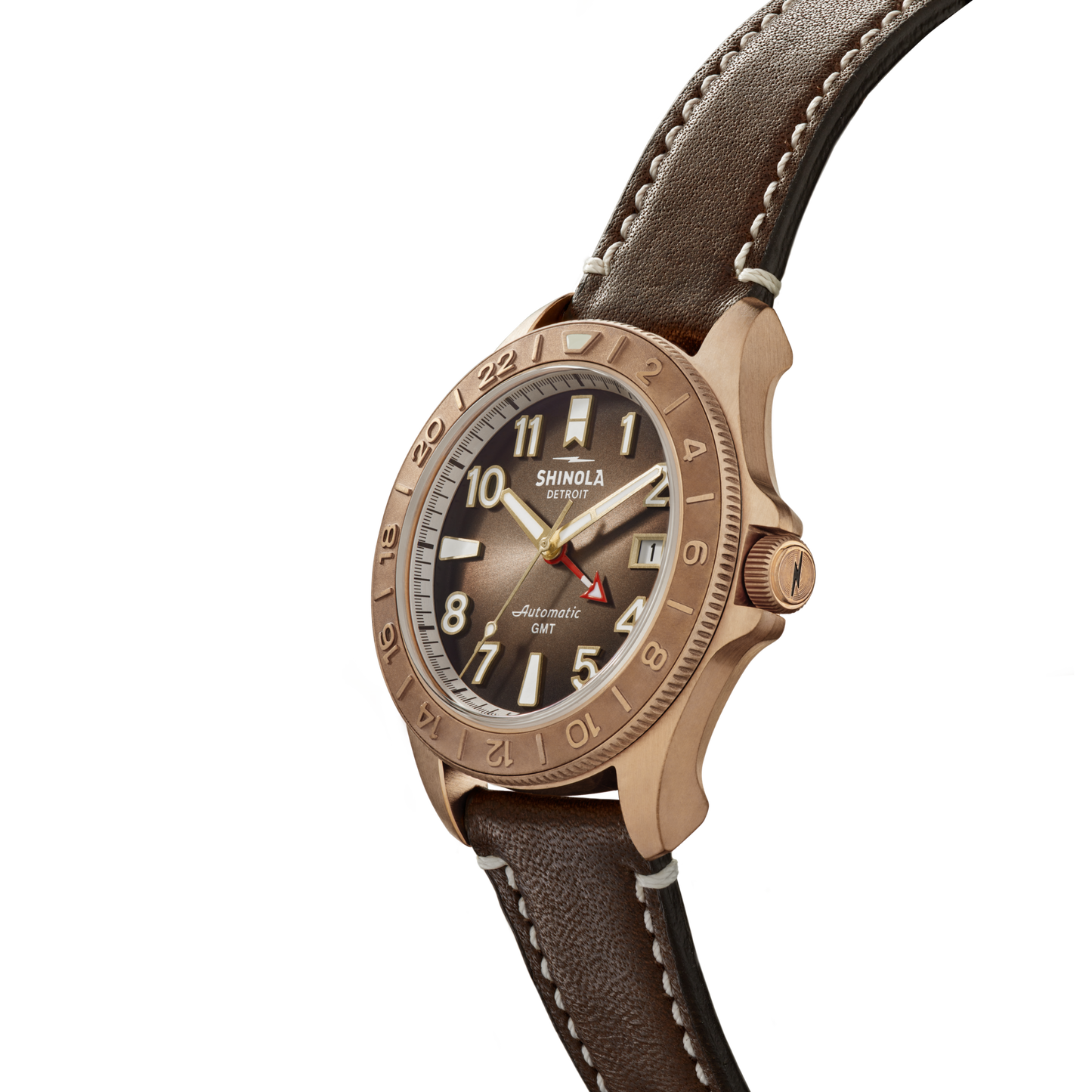 Bronze Monster GMT Automatic Watch - Dark Brown Degrade