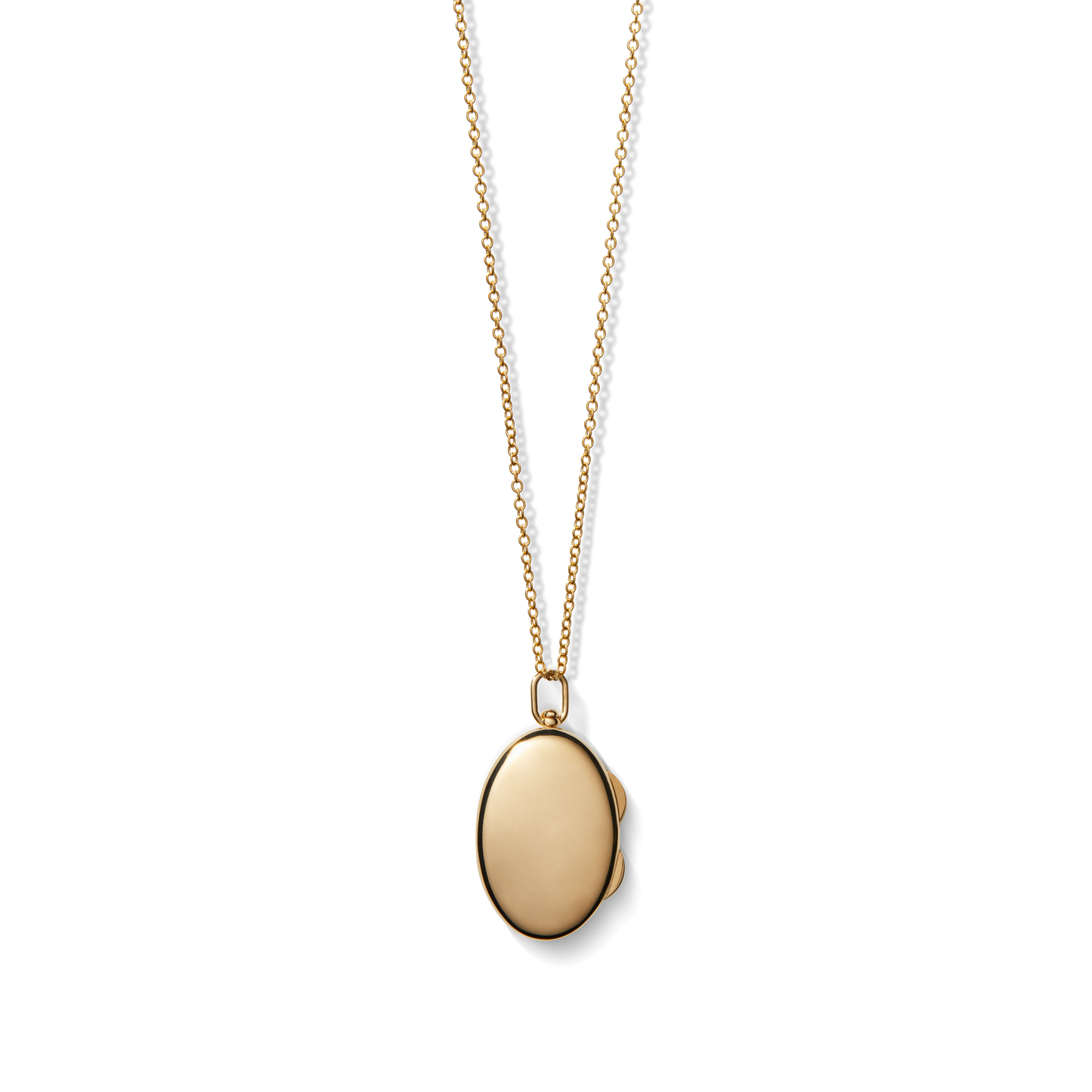 Oval Locket Necklace - Yellow Gold