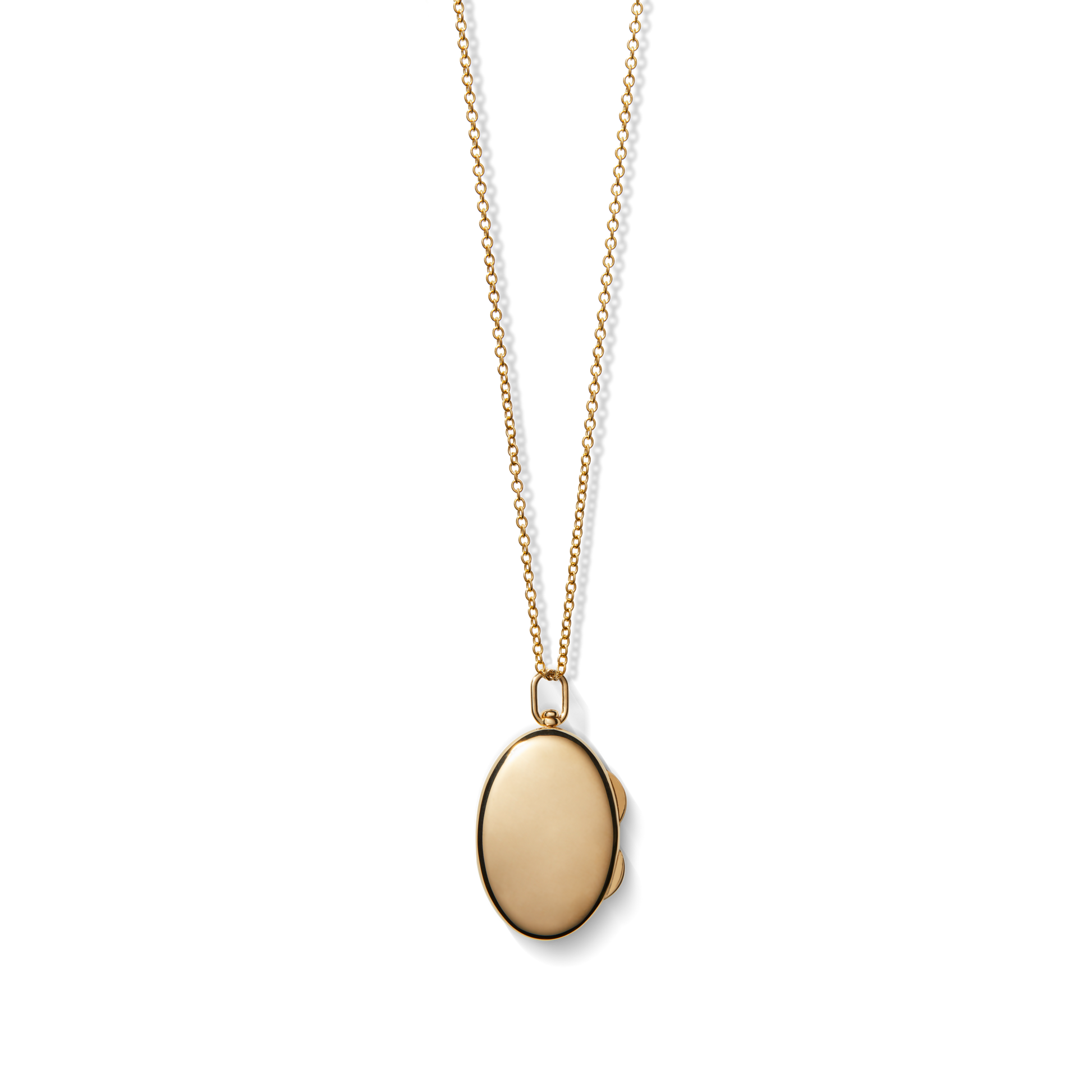 Oval Locket Necklace - Yellow Gold