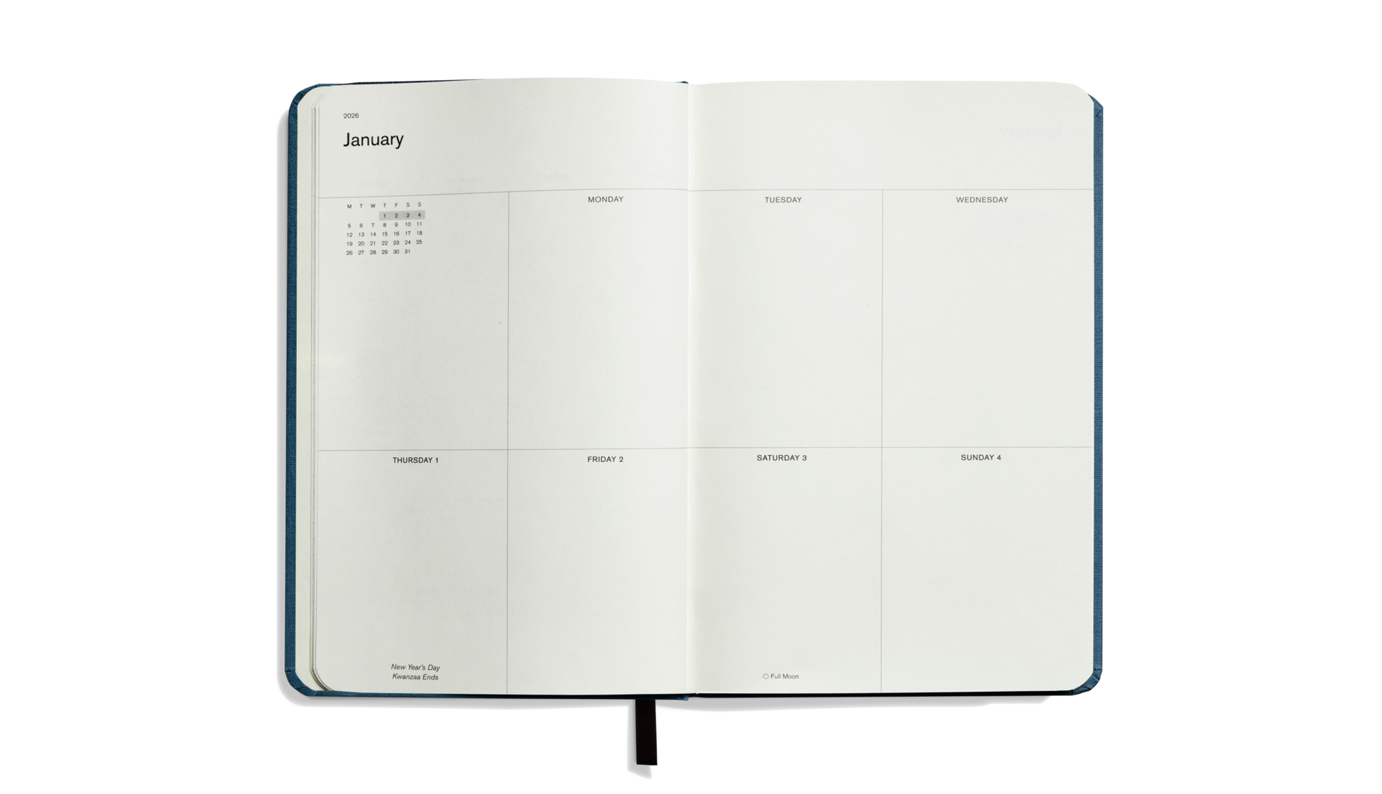 2026 12 Month Runwell Planner - Indigo