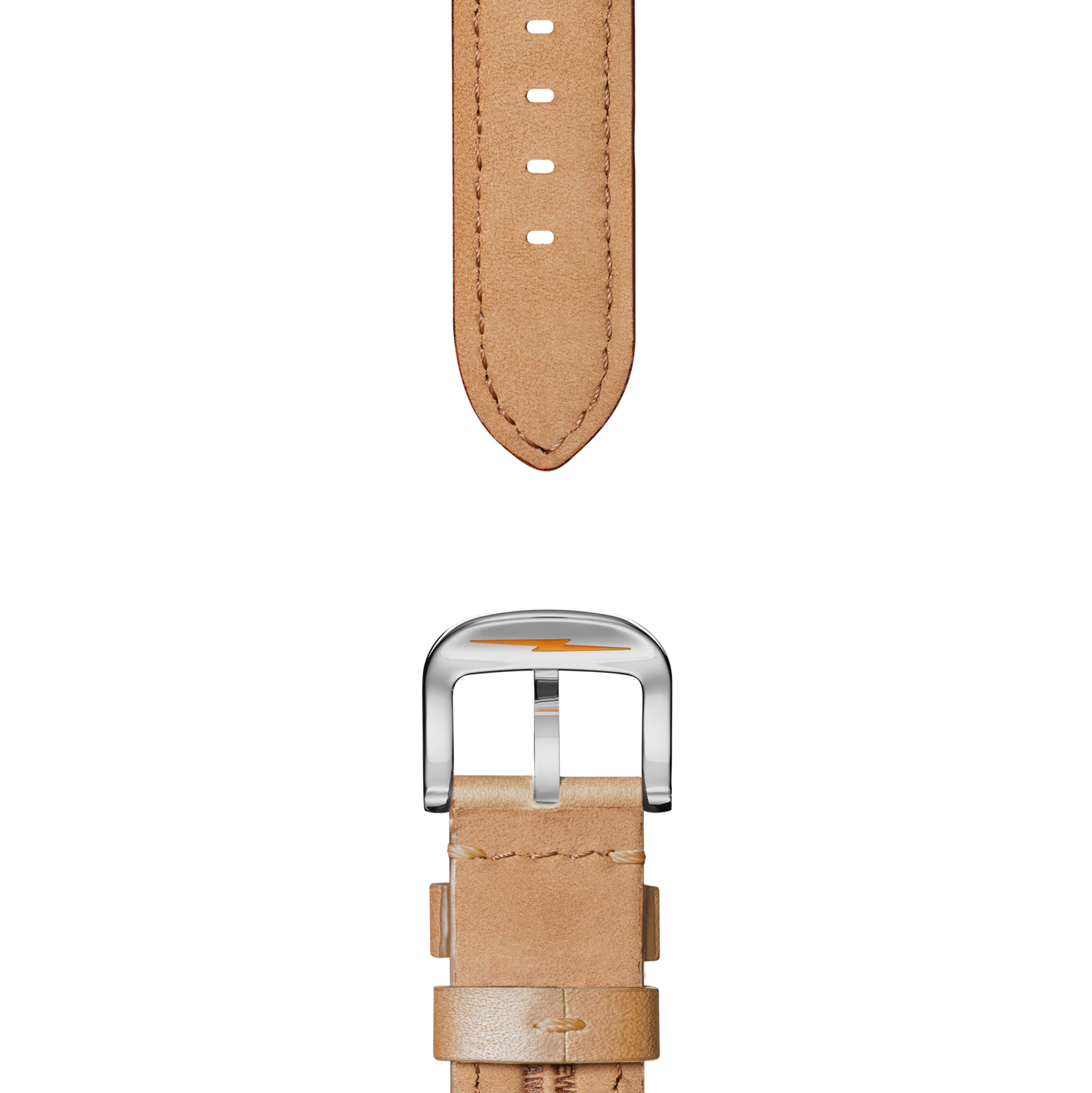 24mm Natural Leather Watch Strap - Natural