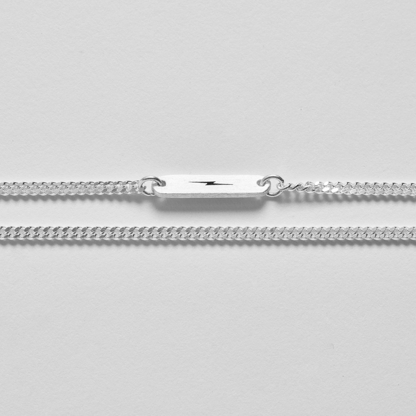 Simple Curb Chain Necklace - Sterling Silver