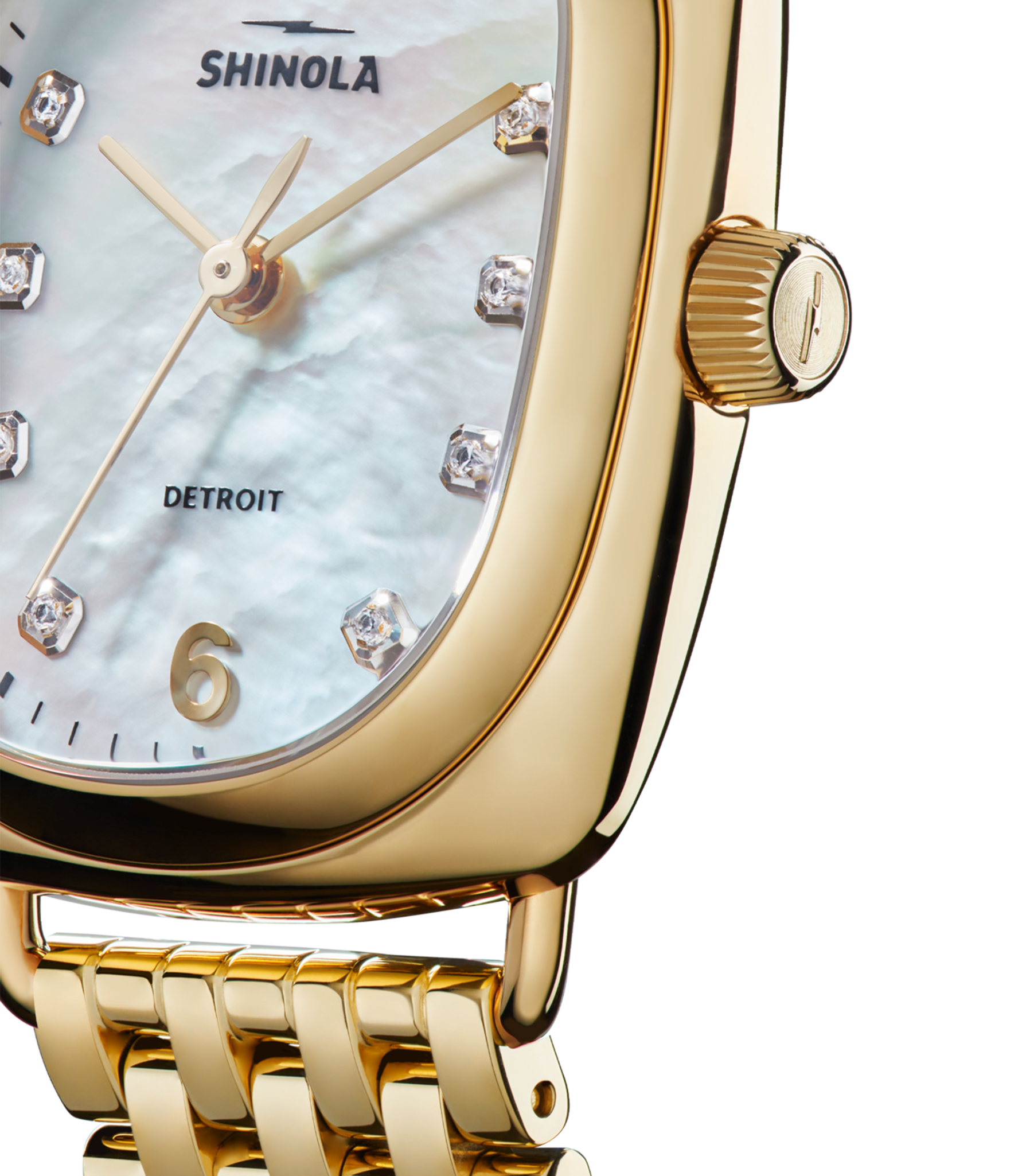 Diamond Bixby Watch - White Mother of Pearl