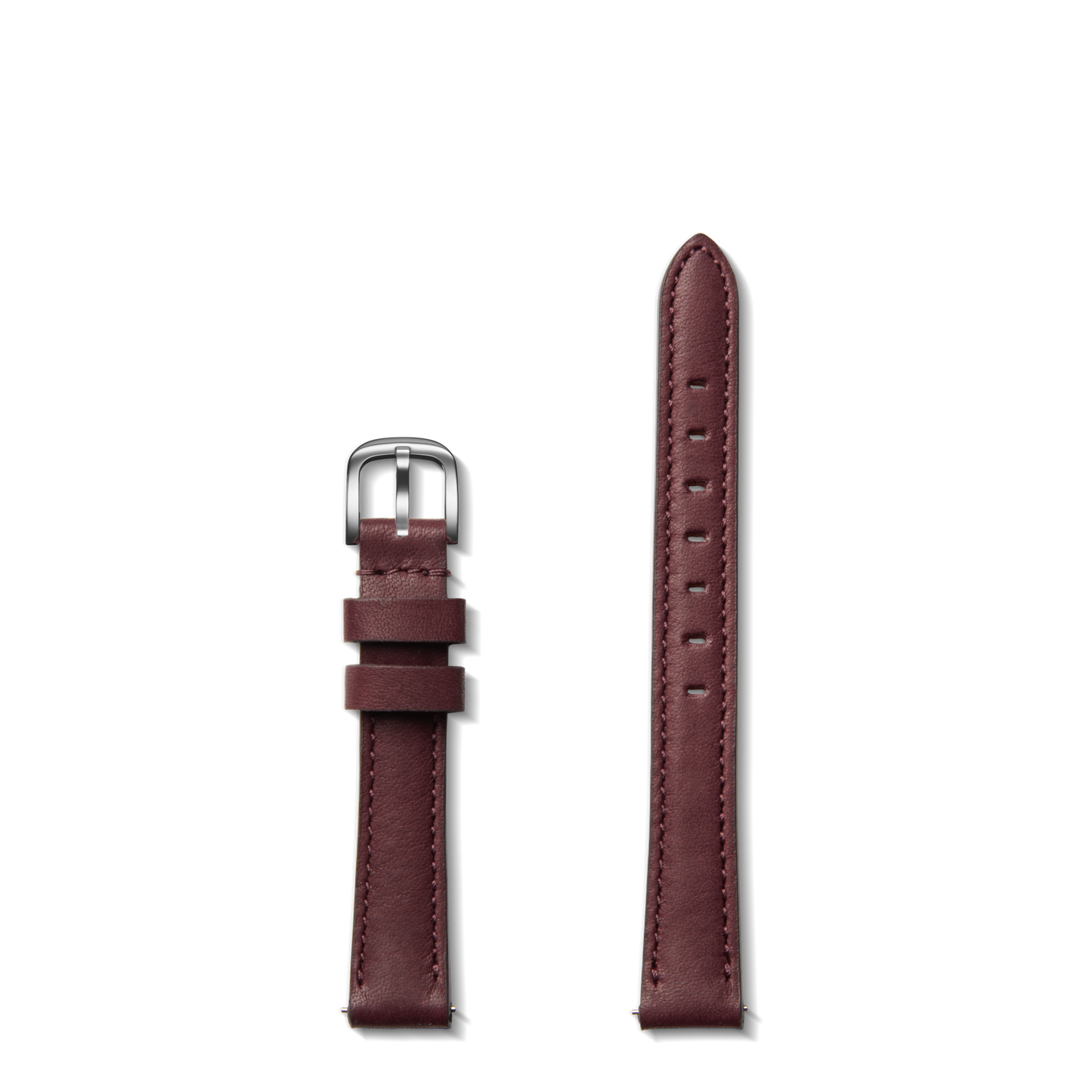 14mm Merlot Leather Watch Strap - Merlot
