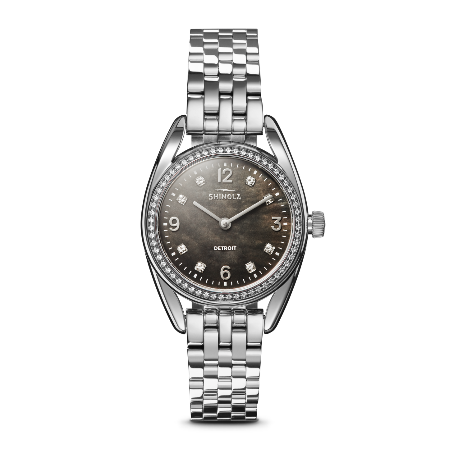Diamond Dial Derby Watch - Black Mother of Pearl