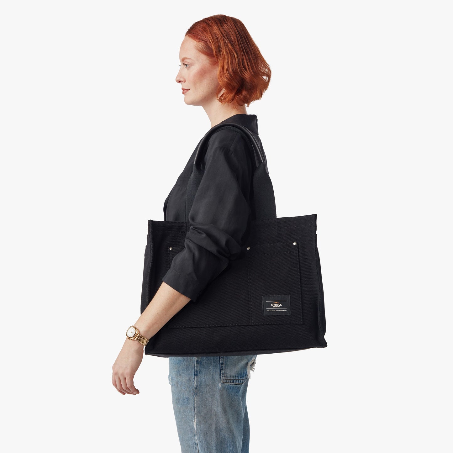 Runabout Open Tote Bag - Black