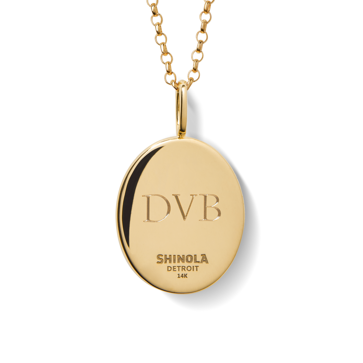 Diamond Pave Petoskey Necklace - Yellow Gold