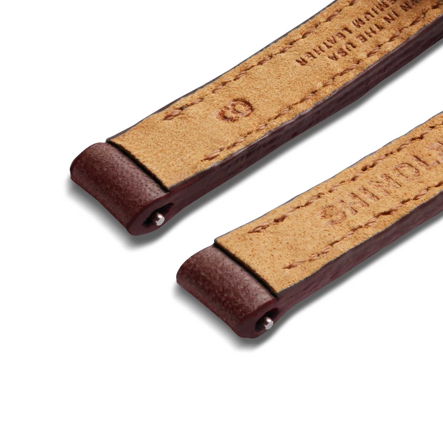 8mm Merlot Leather Watch Strap - Merlot