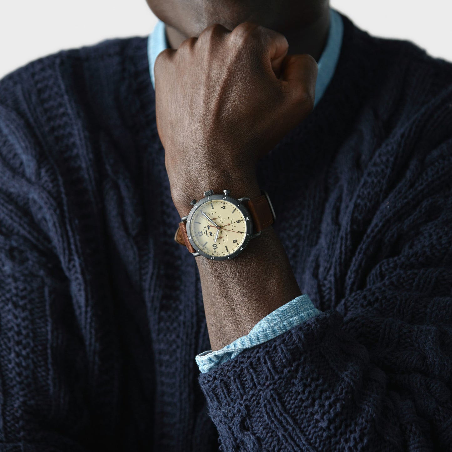Canfield Sport Chronograph Watch - Light Gray